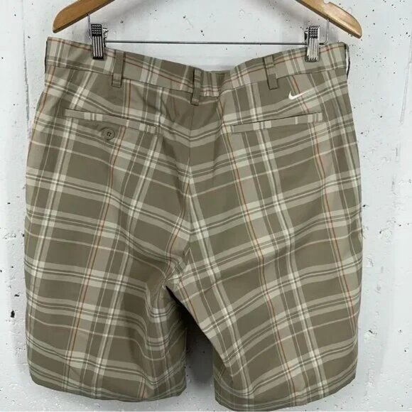 Lot of 4 Nike Men’s size 36 Plaid Tan White Gray Green Shorts - Picture 3 of 16
